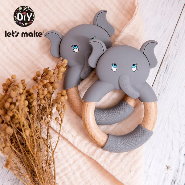 Silicone Teether Cartoon Elephant