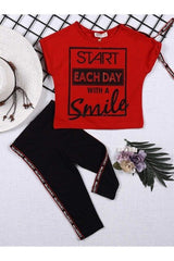 Red Summer Girl Child Tights suit