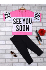 Pink Summer Girl Child Tights suit