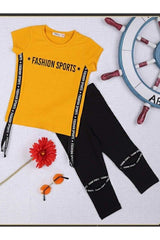 Yellow Summer Girl Child Tights suit