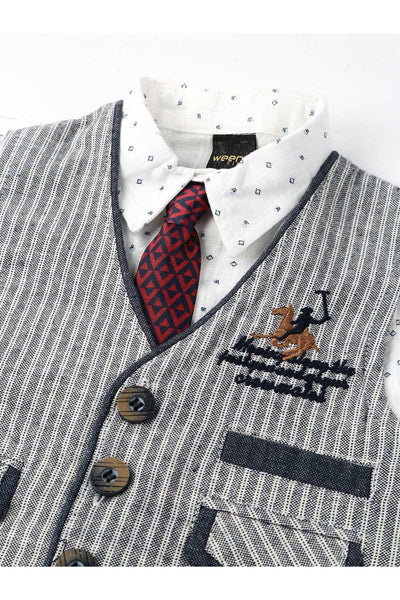 Gray Navy Blue Male Child 6 s Suit